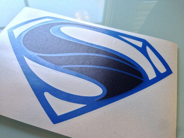 Stylized Superman Logo - Stylized New Superman Symbol Vinyl Decal, Paint Stencil