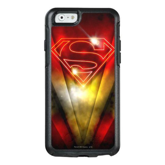 Stylized Superman Logo - Superman Stylized | Shiny Red Outline Logo OtterBox iPhone Case ...