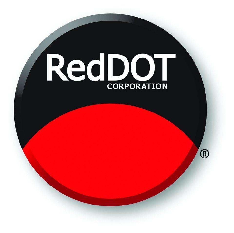 White Circle Red Dot Logo - Red Dot Corporation