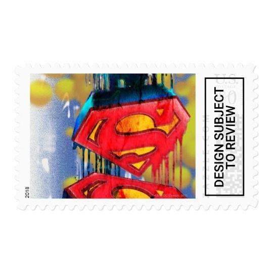 Stylized Superman Logo - Superman Stylized | Urban Spraypaint Logo Postage | Zazzle.com
