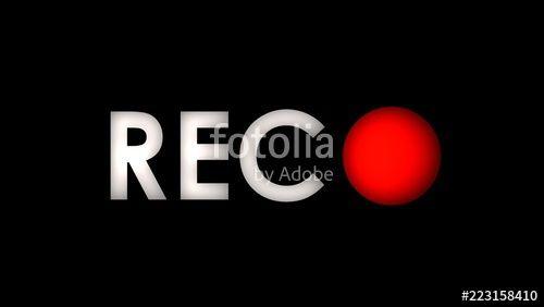 White Circle Red Dot Logo - A big white REC text with a big red dot. Recording message from a ...