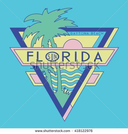 90s N Logo - Vintage Florida surf typography, t-shirt graphics, vectors | 80s and ...
