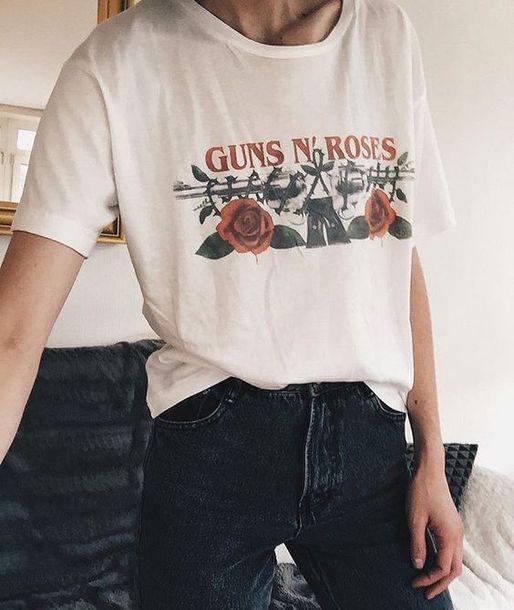 90s N Logo - shirt, guns and roses, band merch, guns n roses logo, graphic tee ...