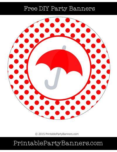 White Circle Red Dot Logo - Red and White Circle Polka Dot Umbrella