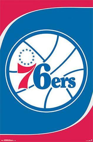 76Ers Logo - Philadelphia 76ers Official NBA Basketball Team Logo Poster