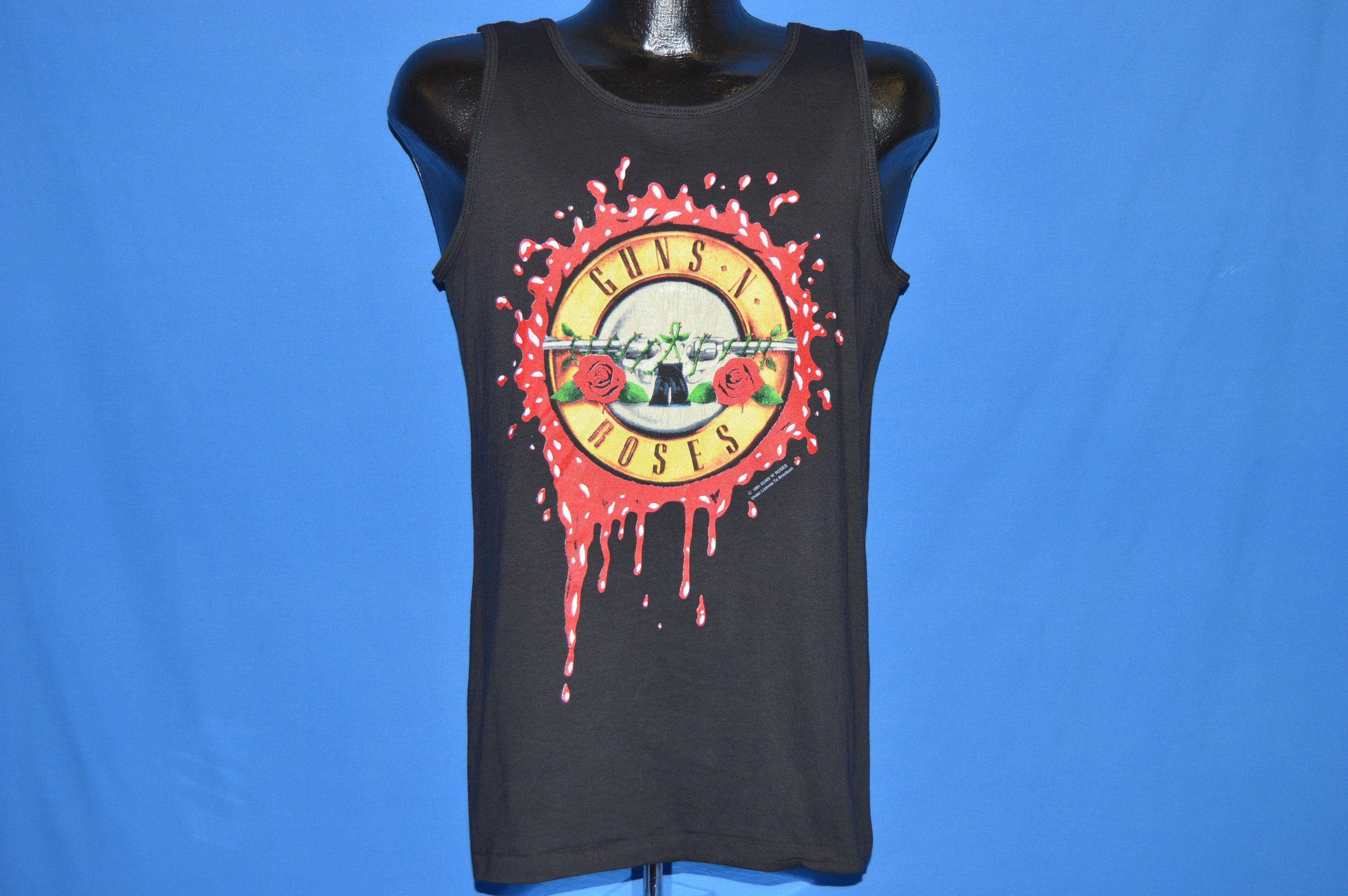90s N Logo - 90s Guns N Roses Tank Top T Shirt Medium Captains Vintage