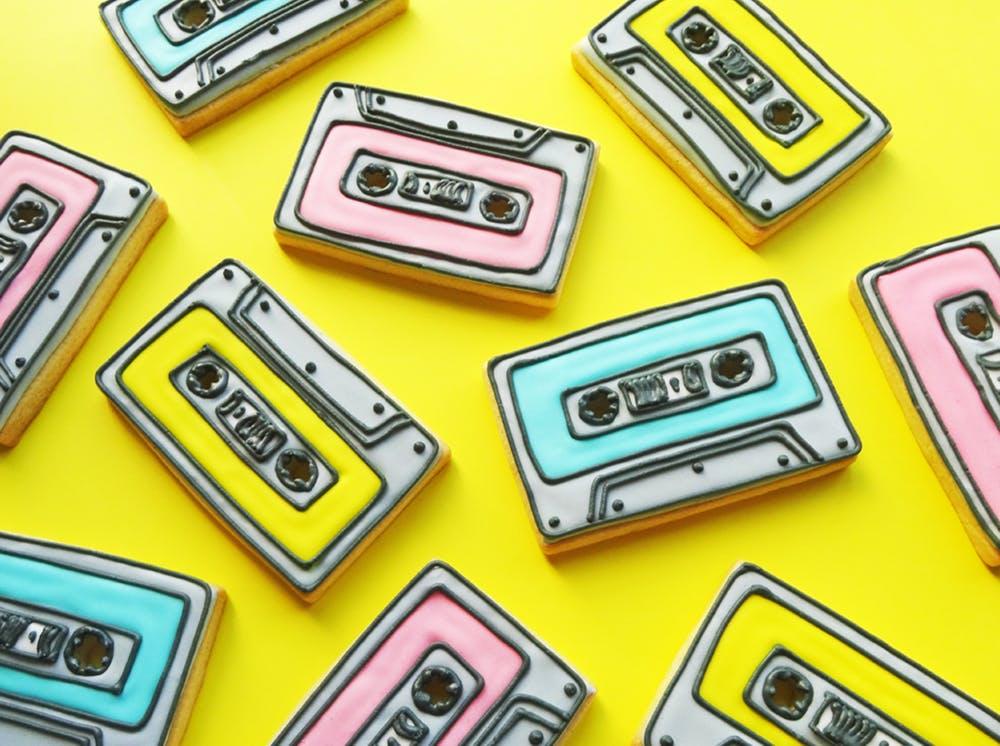 90s N Logo - Let's Rock 'n' Roll With These '90s Themed Cassette Cookies. Brit + Co