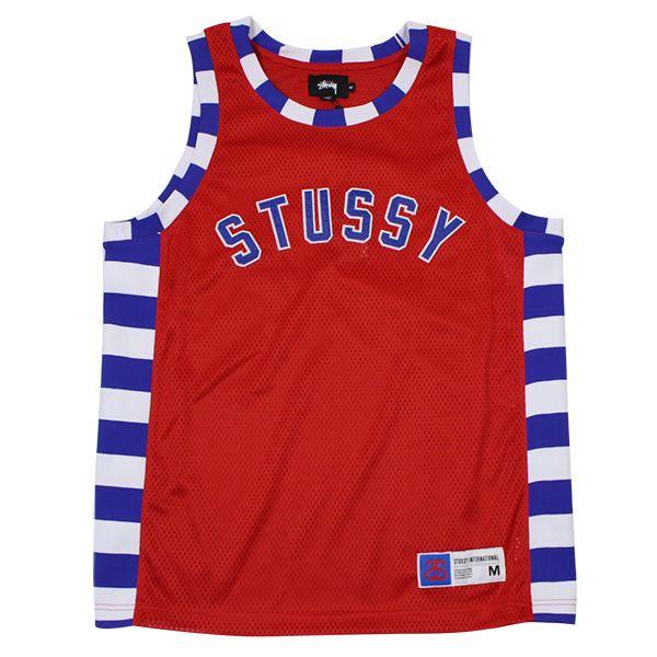 Red and Blue Basketball Logo - stay246: STUSSY (Stussy) SWINGMAN BASKETBALL JERSEY arches logo tank ...