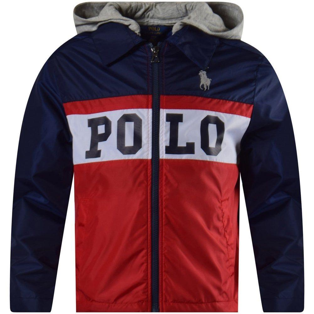 Red White and Blue Logo - POLO RALPH LAUREN Red/White/Blue Logo Zip Jacket - Junior from ...