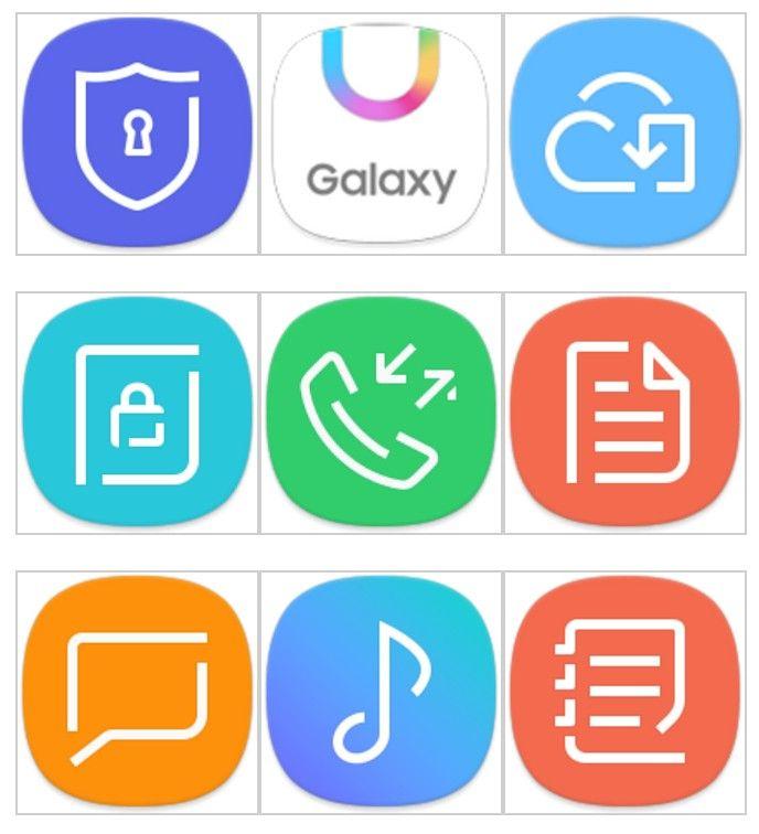 Samsung Phone App Logo - Samsung Galaxy S8 Launcher and App Icon Leaked Online