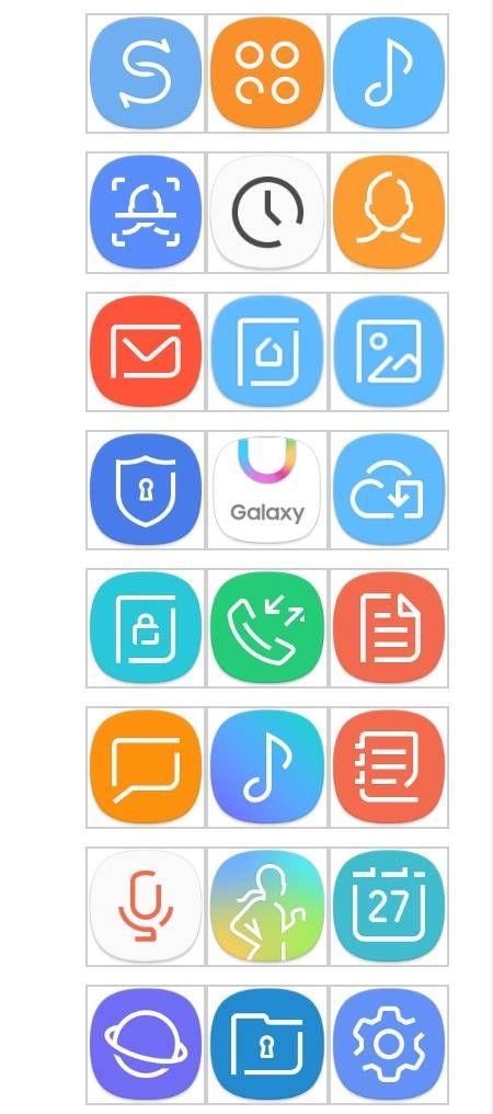 Samsung Phone App Logo - Samsung Galaxy S8 launcher and app icons leaked - Android Community