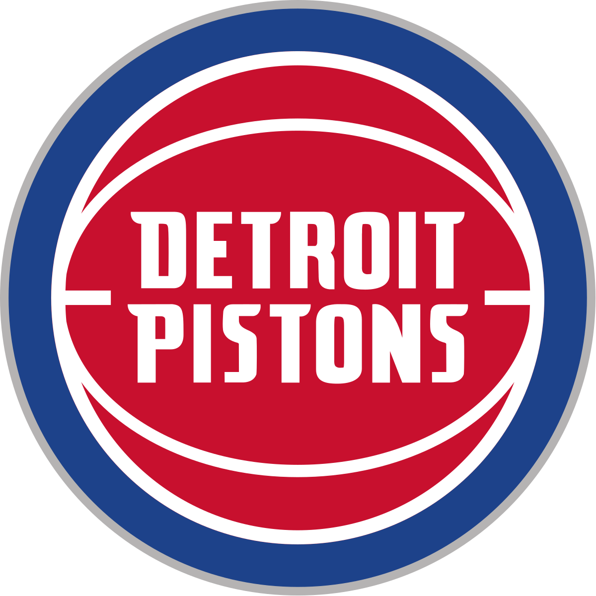 Red and Blue Basketball Logo - Detroit Pistons