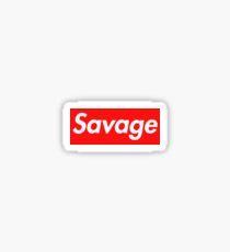Mavirick in Savage Supreme Logo - Savage Box Logo Stickers