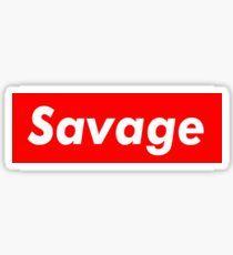 Mavirick in Savage Supreme Logo - Savage Box Logo Stickers | Redbubble