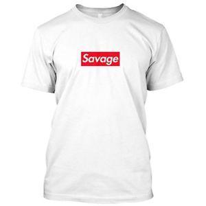 Mavirick in Savage Supreme Logo - 21 Savage Box Logo Men's T Shirt - Supreme Box Logo Inspired FREE ...