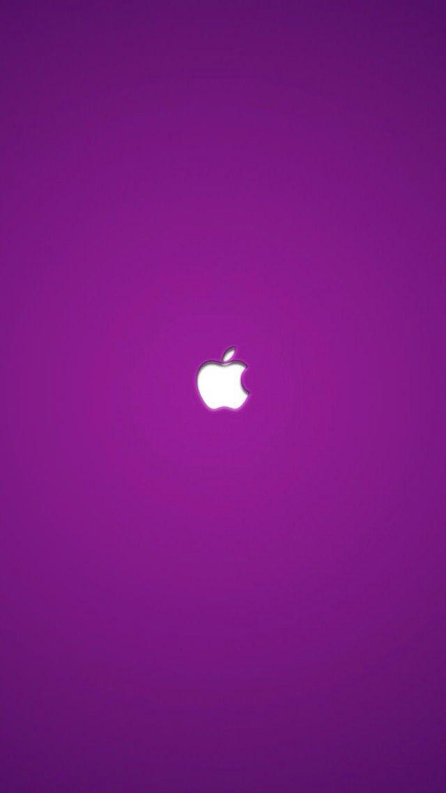 Purple Apple Logo - White Apple logo in purple background. Logos. Apple logo, Apple