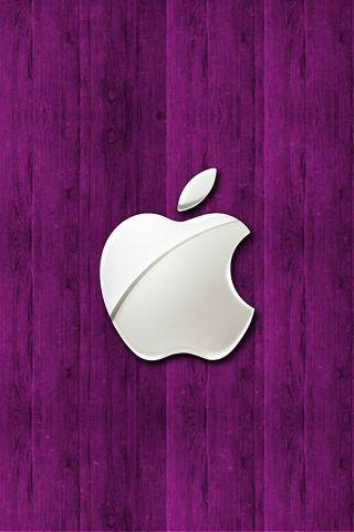 Purple Apple Logo - wallpaper iPhone Purple Apple Wood. Apple Fever!