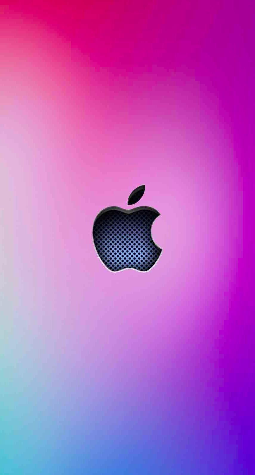 Purple Apple Logo - Apple logo cool blue purple gin. wallpaper.sc iPhone8