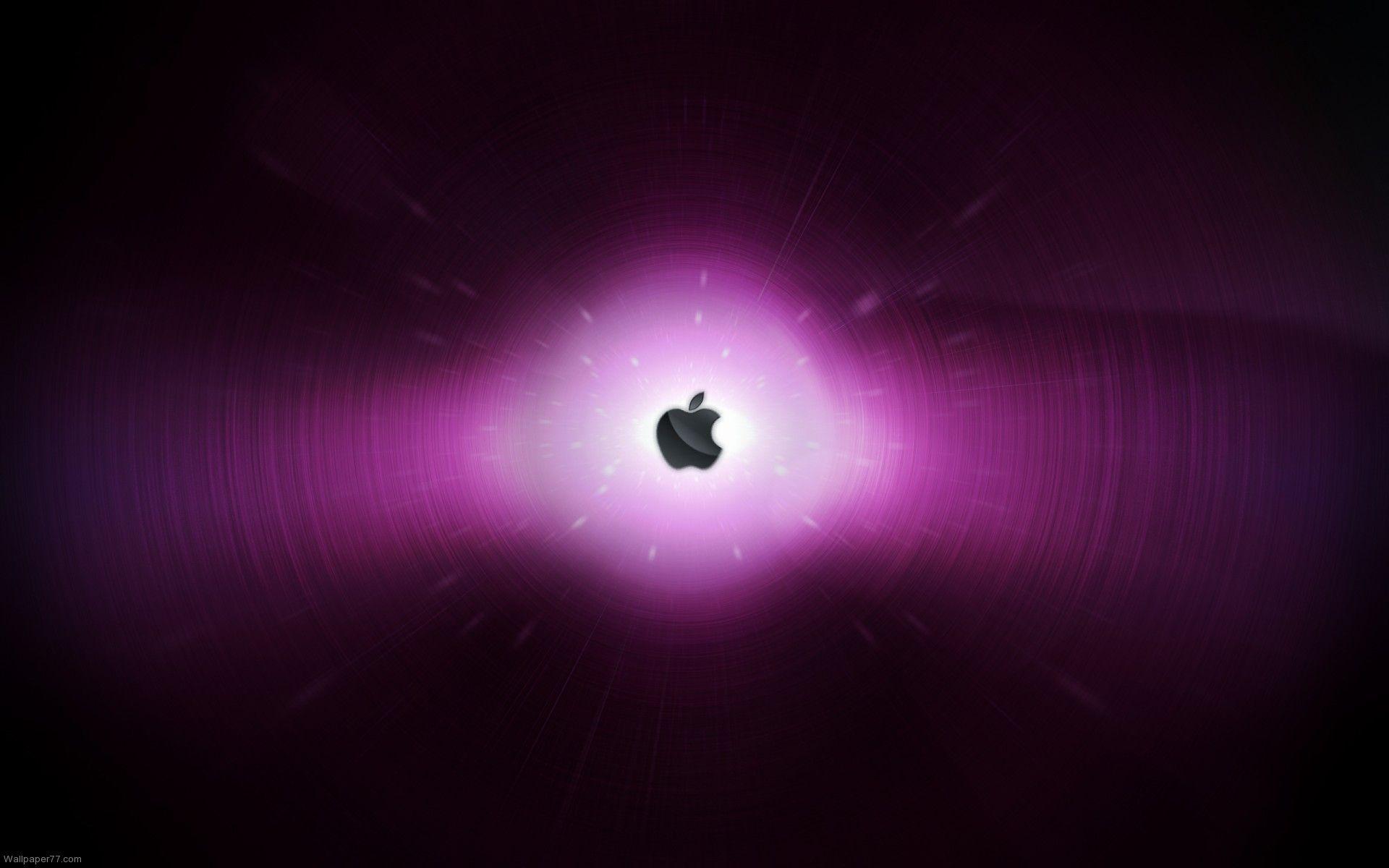 Purple Apple Logo - Apple Logo Purple Waves #7040387