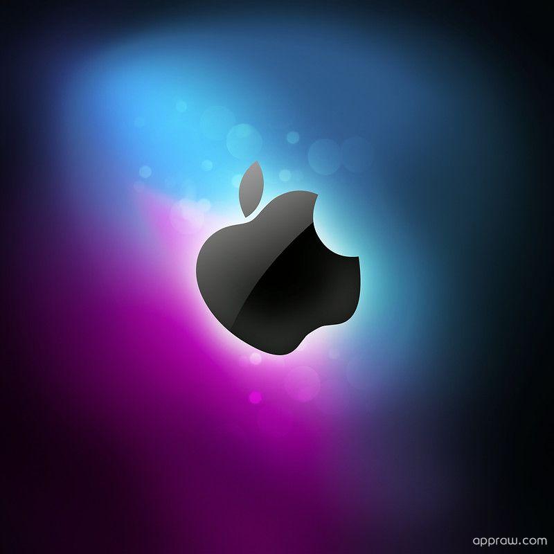 Purple Apple Logo - Purple & Blue Apple Logo Wallpaper download HD Wallpaper