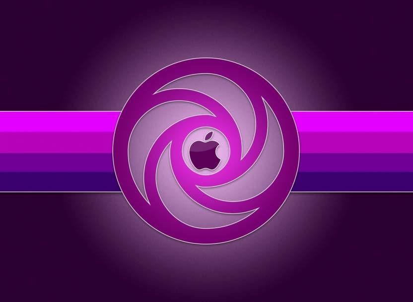 Purple Apple Logo - Wow Purple Apple Logo Design Vinyl Laptop Decal 15.6 Price in India
