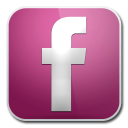 Glossy Facebook Logo - Facebook Icon. Purple Glossy Social Iconet