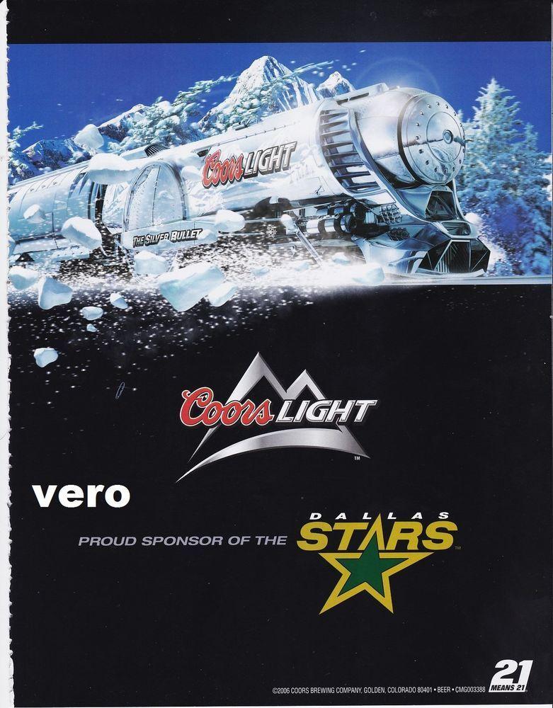 Coors Light Train Logo - COORS light beer 2006 magazine ad alcohol clipping THE SILVER BULLET