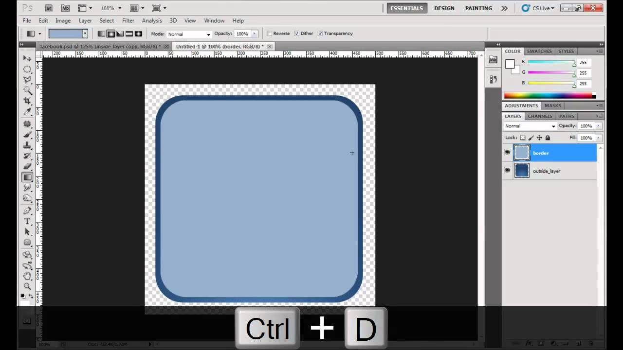 Glossy Facebook Logo - How to make glossy facebook logo in Adobe Photoshop CS5 - YouTube