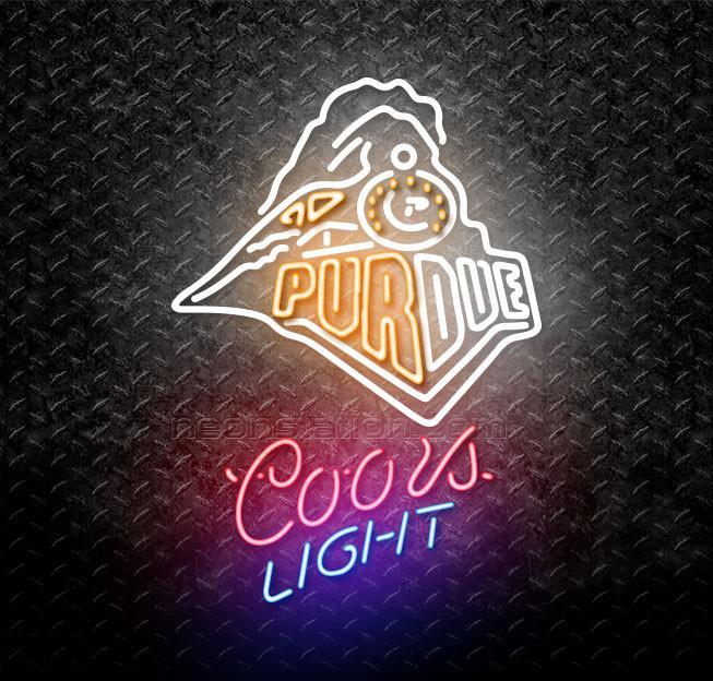 Coors Light Train Logo - Coors Light NCAA Purdue University Train Logo Neon Sign For Sale ...