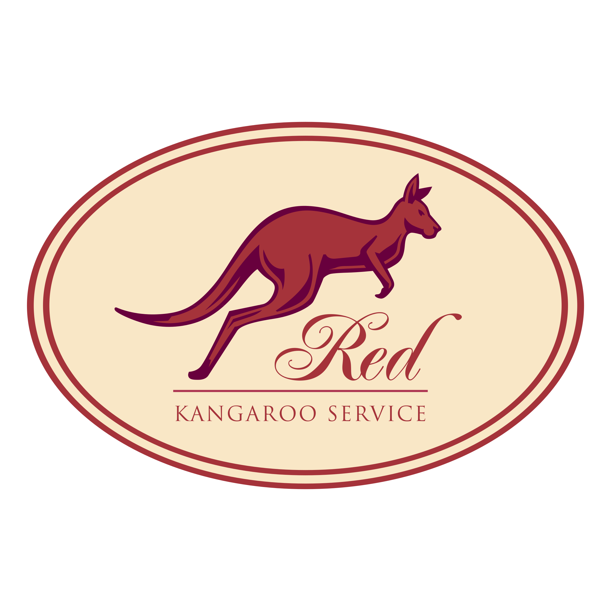 In Shape of Red Kangaroo Logo - Red Kangaroo Service Logo PNG Transparent & SVG Vector - Freebie Supply