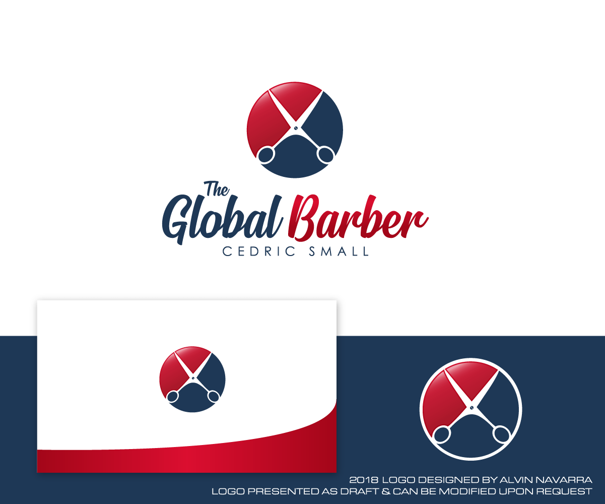 Small Global Logo - Logo Design for The Global Barber Cedric Small by alvinnavarra ...