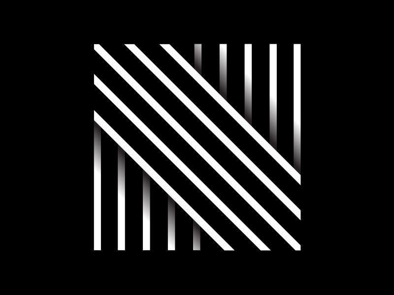 Black with White Line Square Logo - N Logo | Graphic design / Logo design / ideas / inspiration ...