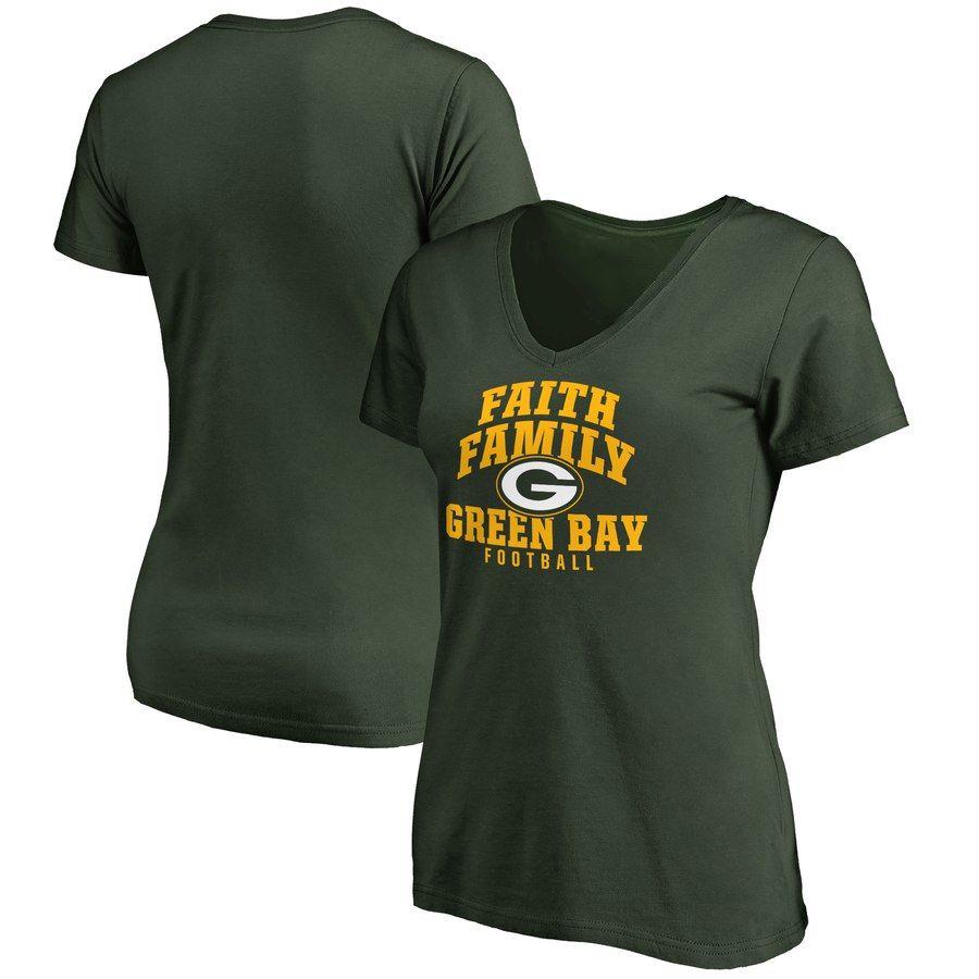 Green Faith Logo - Women's Green Bay Packers NFL Pro Line Green Faith Family T Shirt