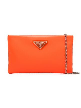 Small Global Logo - Prada orange small logo pouch £590 - Fast Global Shipping, Free Returns