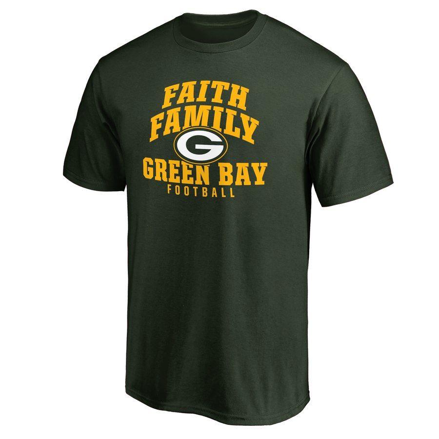 Green Faith Logo - Men's Green Bay Packers NFL Pro Line Green Faith Family T-Shirt
