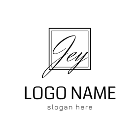 Black with White Line Square Logo - Free Letter Logo Designs. DesignEvo Logo Maker