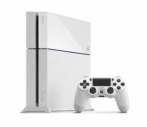 White PlayStation 4 Logo - Sony PlayStation 4 Launch Edition 500GB Glacier White Console