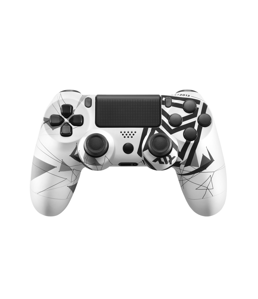 White PlayStation 4 Logo - White Crest Logo PS4 Custom Controller