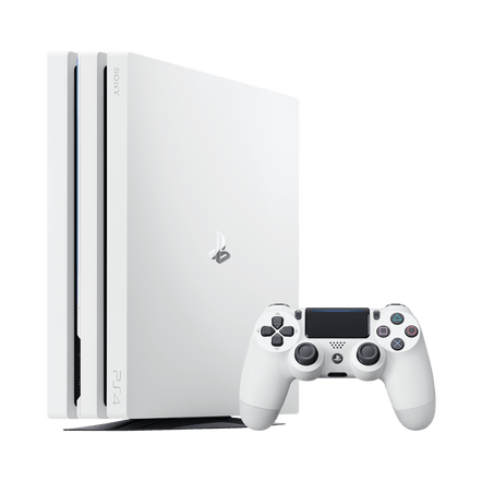 White PlayStation 4 Logo - PlayStation4 Pro 1TB Console (White)