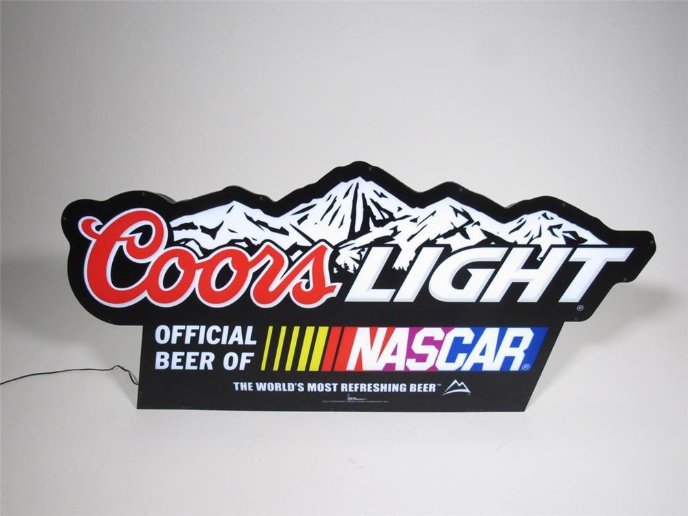 Coors Mountain Logo - Sharp Coors Light 'Official Beer Of Nascar' Single Sided Ligh