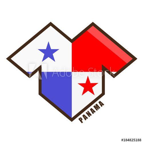 Panama Football Logo - Vector illustration. Football tournament 2018. Flag of Panama. logo ...