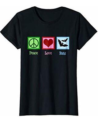 Cute Bat Logo - Don't Miss This Deal on Womens Cute Bat T-Shirt - Peace Love Bats ...