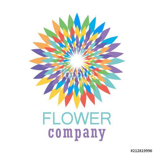 Colorful Flower Logo - Colorful flower logo, symbol, vector illustration.