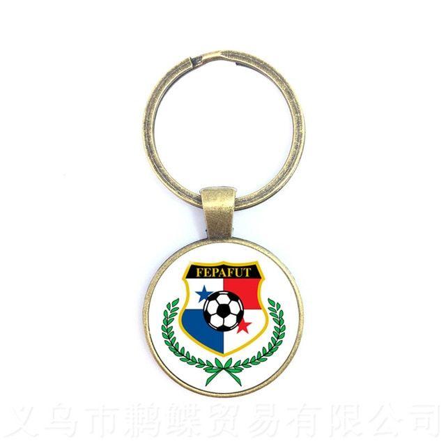 Panama Football Logo - Football Fans Glass Pendant Keychain Argentina/Egypt/Australia ...