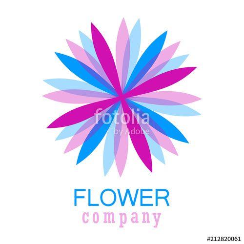 Colorful Flower Logo - Colorful flower logo, symbol, vector illustration. Stock image