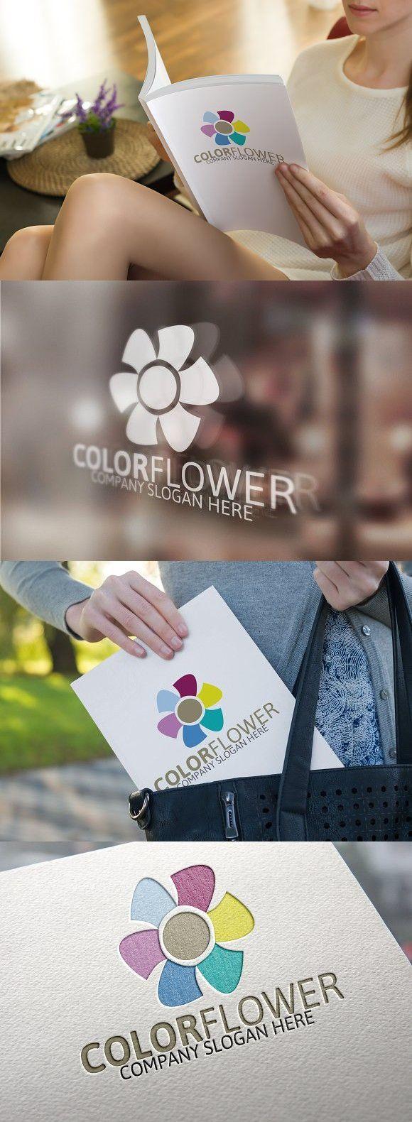 Colorful Flower Logo - Colorful Flower logo | Agency Design | Pinterest | Flower logo ...
