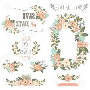 Rustic Flower Logo - Stock Illustration Rustic Logo Template Watercolor Flowers Branches