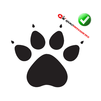 Dog Print Logo - Black paw print Logos
