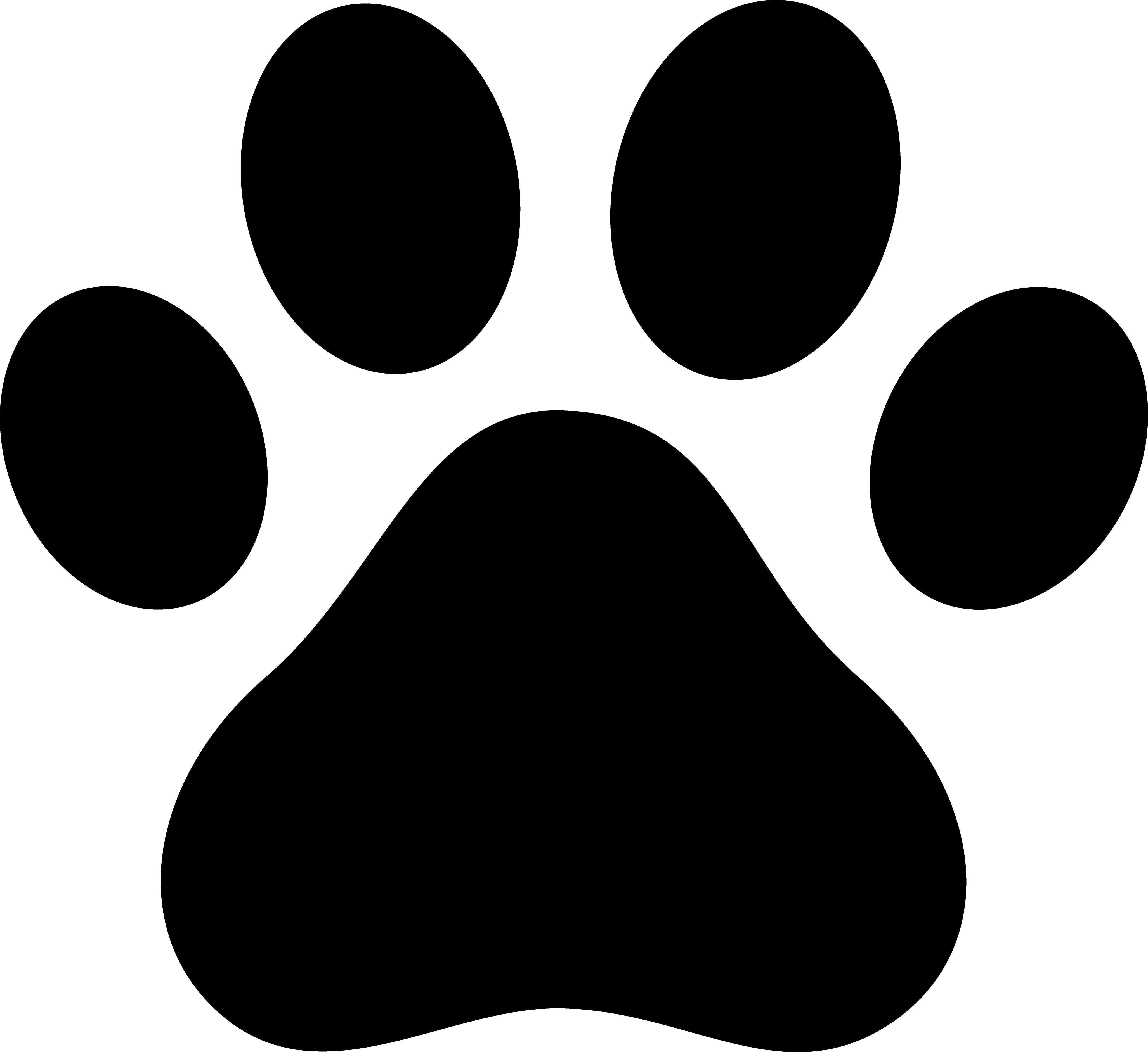Black Paw Print Logo - dog paw clip art | Black Paw Print Silhouette | Dog art | Paw patrol ...