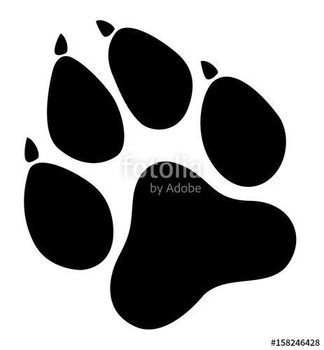 Black Paw Print Logo - Paw Prints. Logo. Vector Illustration. Isolated vector Illustration